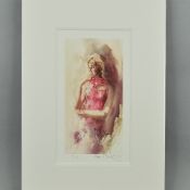 GORDON KING (BRITISH 1939), 'Love', A Limited Edition Artists Proof print, 14/39, of a woman in red,