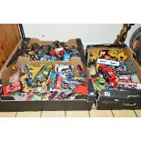 A QUANTITY OF UNBOXED AND ASSORTED PLAYWORN DIECAST VEHICLES, Dinky, Corgi, Matchbox, Tri-ang etc (