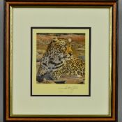 ANTHONY GIBBS (BRITISH 1951) 'LEOPARD', a limited edition print 703/1000, signed in pencil with