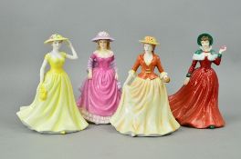 FOUR ROYAL DOULTON INTERNATIONAL COLLECTORS CLUB FIGURES, 'Winters Day' HN4589, 'Spring Time'