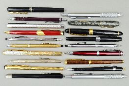 A PARCEL OF MIXED FOUNTAIN AND BALL POINT PENS