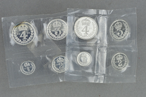 MAUNDY MONEY TWO SETS OF COINS 2010, sealed capsules one, two, three, four pence (8 coins) - Image 2 of 2