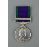 ERII CAMPAIGN SERVICE MEDAL, bar Borneo, correctly named to 23904373 Pte. R.S Rothwell, Queens Own