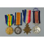 A WWI MILITARY MEDAL, George V and 1914-15 Star trio of medals, the 1914-15 Star, British War &