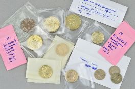 A SMALL AMOUNT OF UK COINS, to include early two pound coins, 1986, 89, 94, together with two 2010