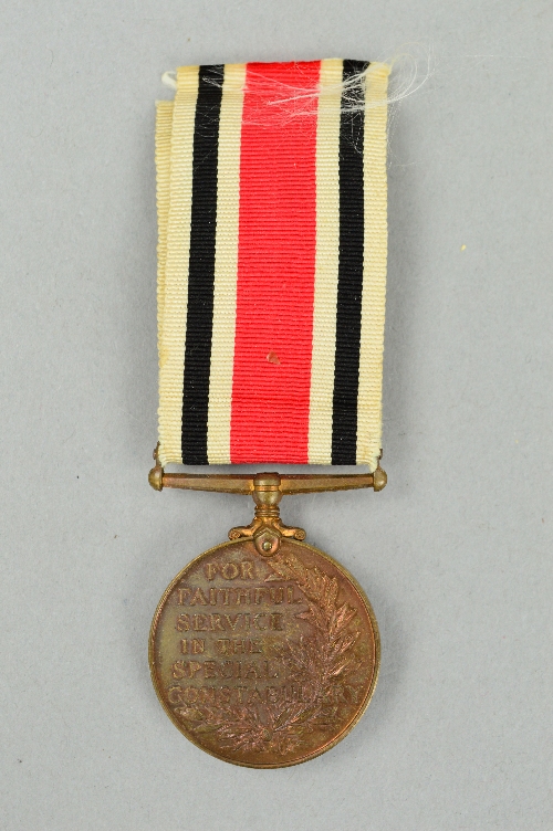 A GEORGE V BRONZE MEDAL FOR FAITHFUL SERVICE IN THE SPECIAL CONSTABULARY, correctly named to - Image 2 of 2