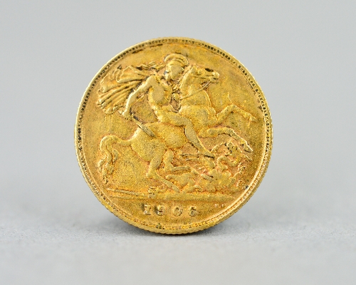 A HALF GOLD SOVEREIGN EDWARD VII 1906