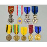 A SELECTION OF BELGIUM MILITARY MEDALS AND MEDALLIONS, 9 in number, to include Order of Leopold,