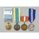 A SELECTION OF MEDALS, to include UN Korea medal and ribbon bar, UN medal UNOSOM, Somalia,