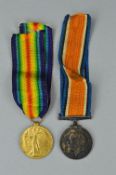 A WWI BRITISH WAR & VICTORY MEDAL PAIR, correctly named to GS-59666 Pte R. H. Taylor (* Tayler*)