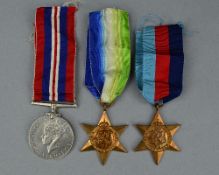 A GROUP OF WWII MEDALS, un-named as issued, as follows 1939-45 and Atlantic Stars War medal, with