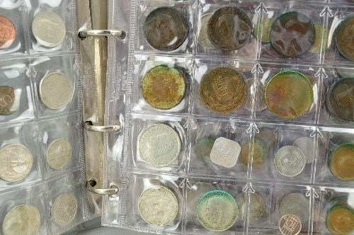 A SMALL COIN ALBUM OF WORLD COINS, to include some silver - Image 2 of 3