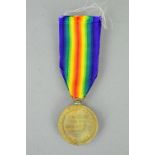 A WWI VICTORY MEDAL, correctly named to 8933 Pte E. Winterhalder, Devon Regiment