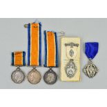 THREE BRITISH WWI WAR MEDALS, as follows, 76806 DVR. W.G. Arnold R.A. 20931 Pte A. Robinson