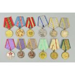 A SELECTION OF RUSSIAN MILITARY MEDALS, WWII, to include Capture of Berlin medal, Armed Force