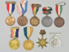 SIX CORONATION MEDALS, and three other miscellaneous medals