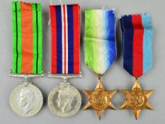 AN ORIGINAL BOXED GROUP OF WWII MEDALS, attributed to J.R. Walker, from St. Mary's Drive,