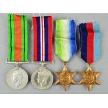 AN ORIGINAL BOXED GROUP OF WWII MEDALS, attributed to J.R. Walker, from St. Mary's Drive,