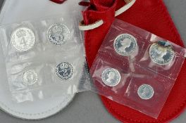 MAUNDY MONEY TWO SEALED SETS 2010, together with two leather money pouches (8 coins)