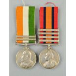 A QUEENS SOUTH AFRICA AND KINGS SOUTH AFRICA PAIR OF MEDALS, named to 5768 Pte J. Anderson, 2, Yorks