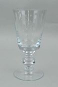 JENNIFER BLANT (BRITISH 20TH CENTURY), a contemporary oversize clear glass goblet, the conical