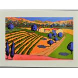 RICHARD PARGETER (BRITISH CONTEMPORARY), an untitled artist proof print 2/25 of a French Country