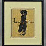 SIR WILLIAM NICHOLSON (BRITISH 1872-1949), 'L is For A Lady', a lithograph from the 'An Alphabet'