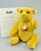 A BOXED LIMITED EDITION STEIFF 'BUDDHA BEAR', No 00887/2008, No 036521, brass coloured mohair, fully