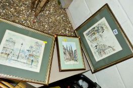 TWO WATERCOLOUR PAINTINGS OF PARIS, indistinctly signed, dated (19)78 'Paris-Rue Norvins'