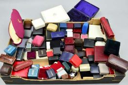 A SELECTION OF JEWELLERY BOXES, to include six antique jewellery boxes, one for a manicure set,