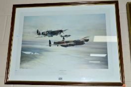 ROBERT TAYLOR (BRITISH 1946) 'MEMORIAL FLIGHT', an open edition print depicting The Spitfire,