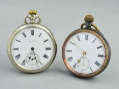 TWO POCKET WATCHES, approximate lengths 70mm and 73mm (2)