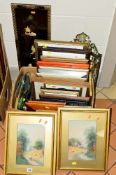 PICTURES, PRINTS AND FRAMES, a box of assorted photograph frames, colour prints, Shibyama style