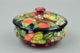 A MOORCROFT 'WINTER HARVEST' BOWL AND COVER, designed by Sian Leeper and dated 2003, the base