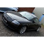 A 2002 AUDI TT QUATTRO 225BHP COUPE, in black, unverified mileage shown 106,275, V5C present, no