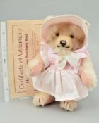 A LIMITED EDITION STEIFF 'MY DOLL HOUSE SOUTHERN BEAR', No 836/1000, No 6503522, pink mohair wearing