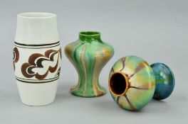 A RADFORD STUDIO POTTERY VASE, hand decorated, makers mark to the base with 1081 impressed mark,