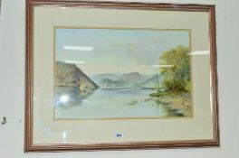 GERALD V GADA (BRITISH 20TH CENTURY) 'ULLSWATER', a watercolour painting of the lake District,