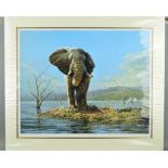 TONY FORREST (BRITISH 1961) 'GUARDIAN OF THE LAKE', a limited edition print 100/195 of an