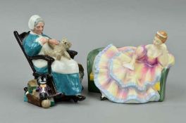 TWO ROYAL DOULTON FIGURES 'Nanny' HN2221 and 'Pauline' HN2441 (cracked) (2)