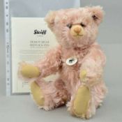 A BOXED LIMITED EDITION STEIFF TEDDY BEAR REPLICA 1925, No 667/1925, No 408731, pink mohair, fully