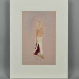 KAY BOYCE (CONTERMPORARY) 'SCARLETT', a limited edition print 86/95 of a scantily clad woman holding