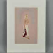 KAY BOYCE (CONTERMPORARY) 'SCARLETT', a limited edition print 86/95 of a scantily clad woman holding