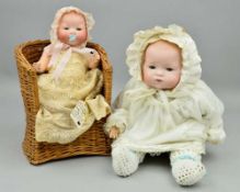 TWO ARMAND MARSEILLE BISQUE HEAD BABY DOLLS, My Dream Baby, first one nape of neck marked 'A.M.