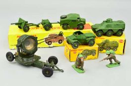 A BOXED DINKY TOYS 25 POUNDER FIELD GUN GIFT SET, No.697, with a boxed Scout Car, No.673, boxed