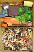 A QUANTITY OF ASSORTED BRITAINS AND OTHER PLASTIC FARM ANIMALS, FIGURES AND ACCESSORIES, Britains,