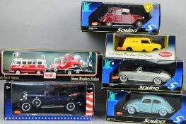 A QUANTITY OF BOXED DIECAST CAR MODELS, mainly 1:18 scale, some in incorrect boxes, Solido Prestige,