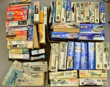 A COLLECTION OF REVELL MODEL AIRCRAFT KITS, in three boxes containing approximately 50 kits, which