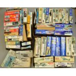 A COLLECTION OF REVELL MODEL AIRCRAFT KITS, in three boxes containing approximately 50 kits, which