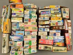 A COLLECTION OF MODEL AIRCRAFT KITS, from various manufacturers including Hasegawa, Heller Humbrol